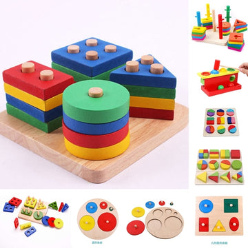 Colorful Geometric Shapes Matching Toys